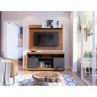 Home Para Tv Com Portas Vernita Noce Preto - 5