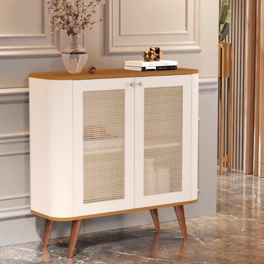 Buffet Com 2 Portas E 1 Prateleira Madrid Pérola Nature - 1