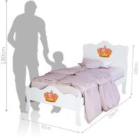 Cama Solteiro Princesa Lisa Branco Com Colchão - 4