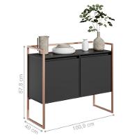 Conjunto Buffet Industrial 2 E 3 Portas Preto Cobre - 2