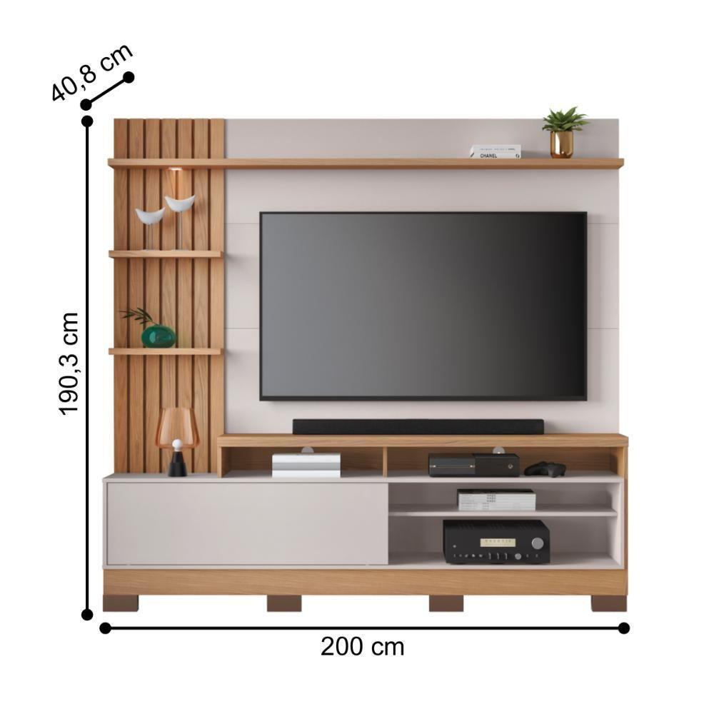 Home Ripado Tvs 65 E 8 Pés Cia Freijó Off White - 2
