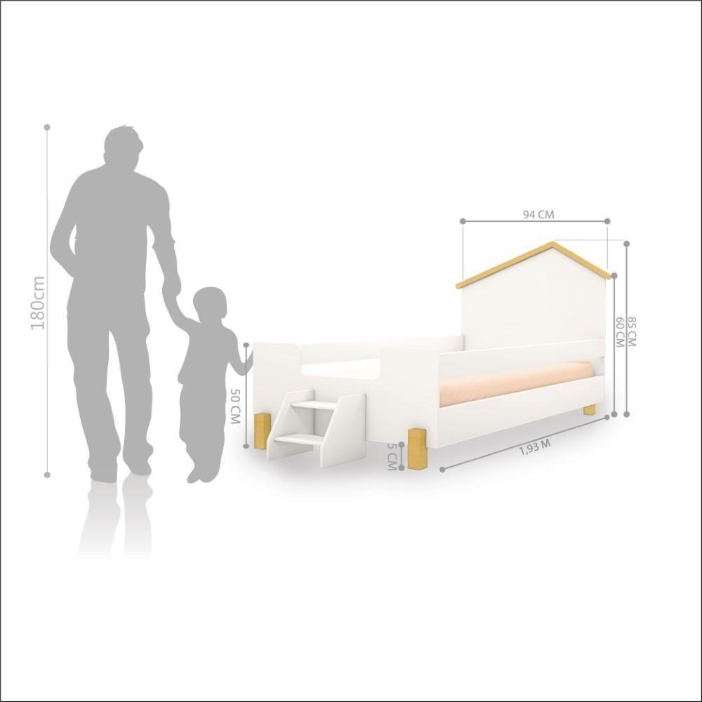 Cama Rodrigues Solteiro Branco/natural Com Colchão - 2