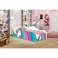 Mini Cama Fun Unicórnio Arco íris Infantil Com Colchão - 4