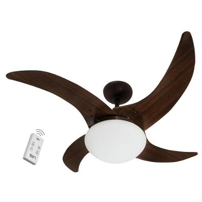Ventilador de Teto Casa H Independence 4 Pás Marrom Café com Controle Remoto 110V