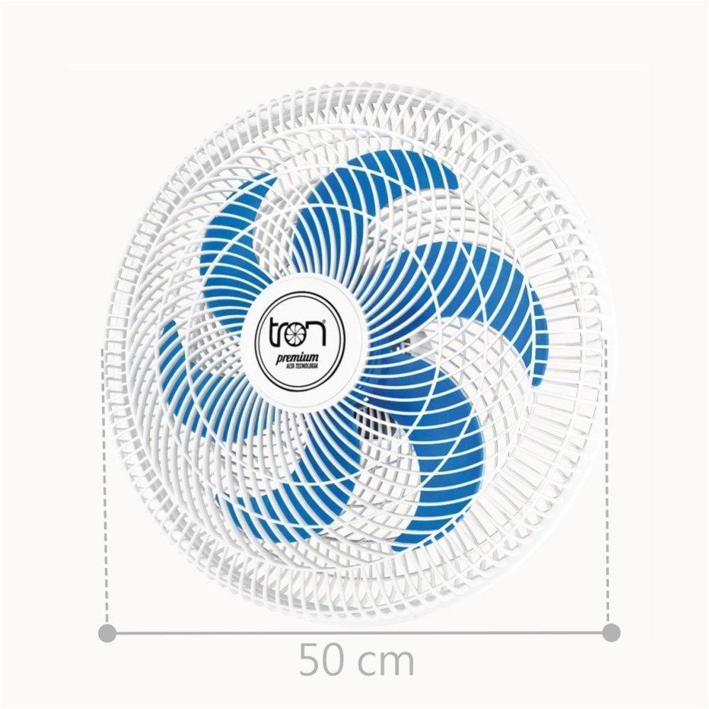 Ventilador Parede Lorena Branco Oscilante 220V Pás Azul - 2