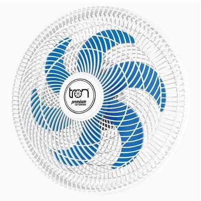 Ventilador de Parede Casa H 130W 44cm 6 Pás 3 Velocidades Branco e Azul Lorena 220V