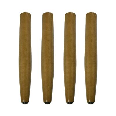Kit 4 Pés Palito 35 Cm De Madeira Castanho Castanho