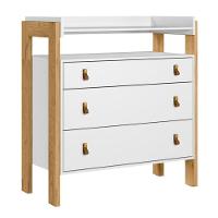 Cômoda Com 3 Gavetas Valência Branco Acetinado - 1