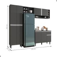 Cozinha Compacta Atlanta Cinza Fosco - 2