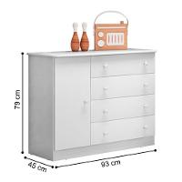 Conjunto Quarto De Bebê Completo México Branco Branco - 3