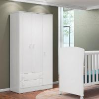 Conjunto Quarto De Bebê Completo México Branco Branco - 7