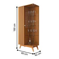 Cristaleira Ripada Com 2 Porta Nantes Nature - 2