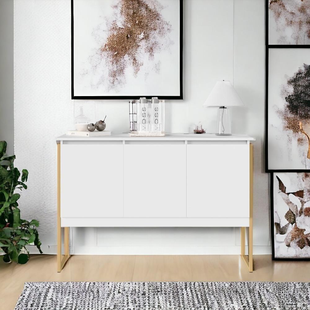 Conjunto De Buffets Industriais Milão Branco Cobre - 4