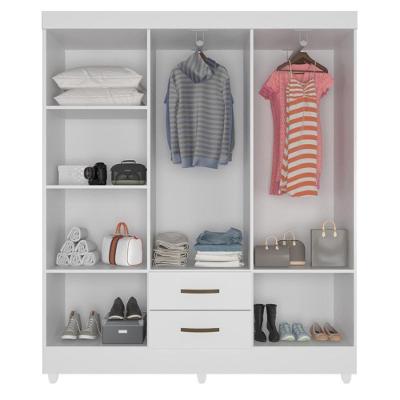 Guarda Roupa Casal Guararapes 6 Portas 2 Gavetas Branco MDP