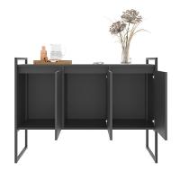 Conjunto Buffet E Aparador Industrial Preto Onix - 6