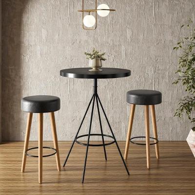 Conjunto Mesa Com 2 Banquetas Grecia Preto