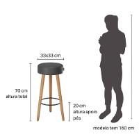 Conjunto Mesa Com 2 Banquetas Grecia Preto