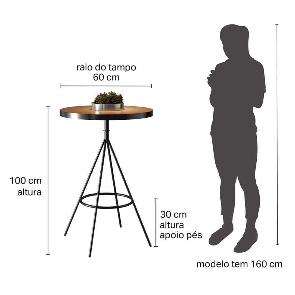 Conjunto Mesa Com 2 Banquetas Grecia Amarula - 7