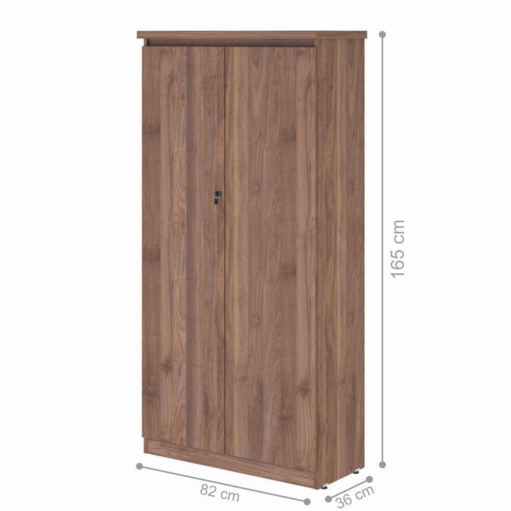Armario Com 2 Portas 4 Prateleiras Emir Noce - 2