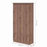 Armario Com 2 Portas 4 Prateleiras Emir Noce - 2