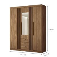 Conjunto Quarto Completo Com Espelho Veneza Jatoba - 2