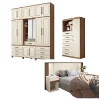 Conjunto Quarto Completo Lens Jatoba Areia - 1