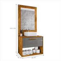 Conjunto Para Banheiro Everton Espelho Naturalle-titanium - 6