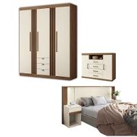 Conjunto Quarto Completo Viena Jatoba Areia - 1