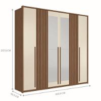 Conjunto Quarto Completo Com Espelho Viena Jatoba Areia - 2