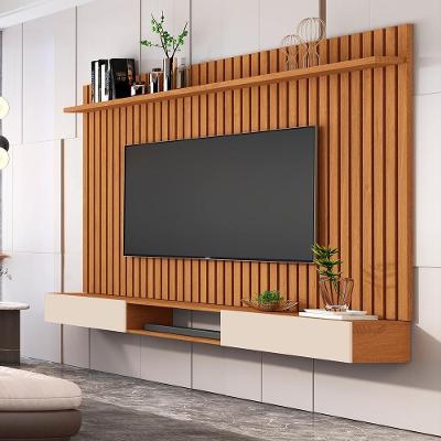 Conjunto Painel Ripado E Nicho 1.8 Colonne Nature Off White