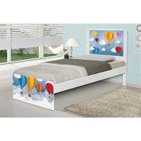Cama Solteiro Adesivada Balão Com Colchão - 3