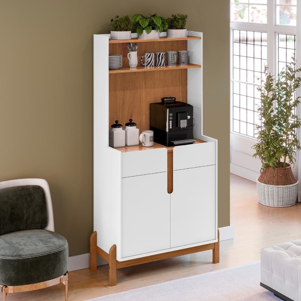 Cantinho Do Café Retrô 2 Portas Chester Branco Cedro - 1