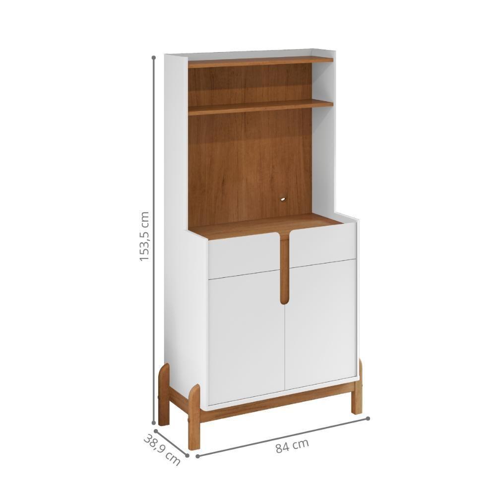 Cantinho Do Café Retrô 2 Portas Chester Branco Cedro - 2