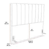 Cabeceira Para Cama Box Casal London Com 140cm Em Linho Bege - 3