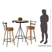 Conjunto Mesa Com 2 Banquetas Grecia Amarula - 3