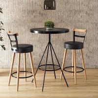 Conjunto Mesa Com 2 Banquetas Grecia Preto - 1