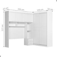 Conjunto Módulo Quarto De Casal Branco - 2