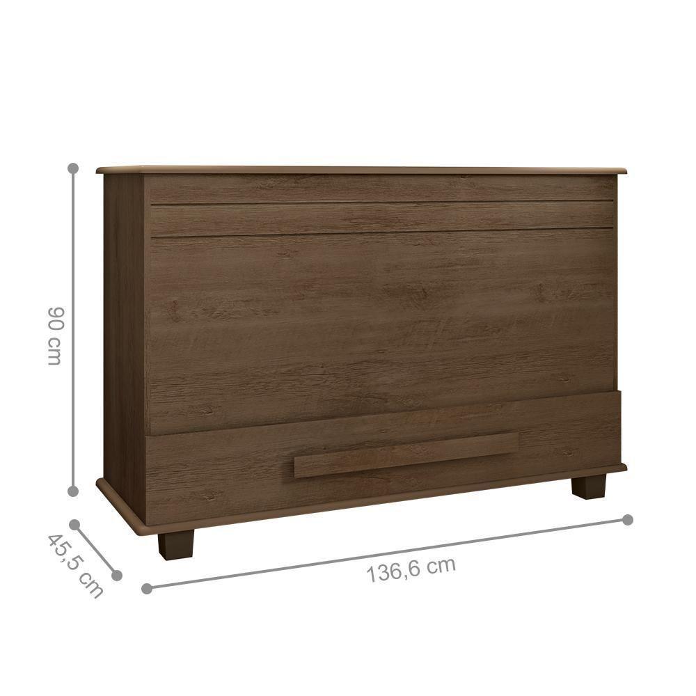 Baú Organizador Com Gaveta Perúgia Freijó - 2