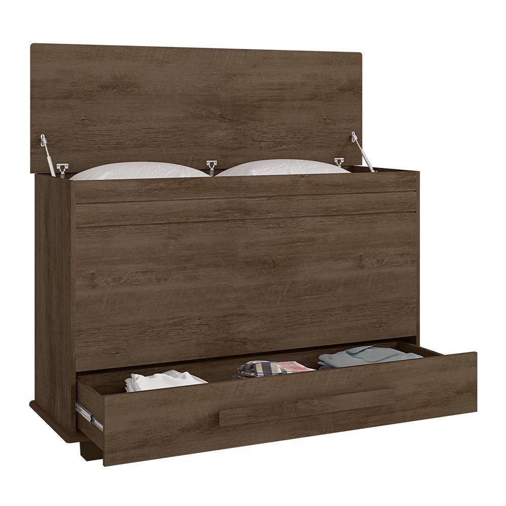 Baú Organizador Com Gaveta Perúgia Freijó - 3