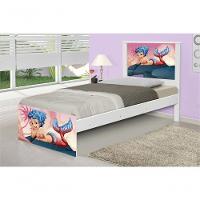 Cama Solteiro Adesivada Sereia Nas Pedras Com Colchão - 3