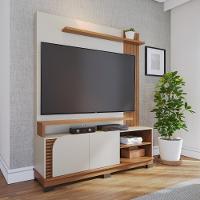 Home Para Tvs 65 3 Prateleiras Bia Off White Matte Freijó - 3