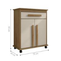 Multiuso Com 2 Portas Cantária Cinamomo Off White - 3