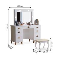 Penteadeira Com Assento Omaha Branco - 2