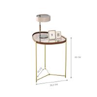 Mesa Lateral Porto Principe Castanho Dourado - 3