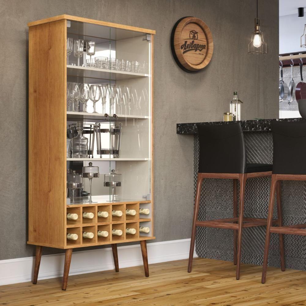 Cristaleira 4 Prateleiras Franca Cinamomo Off White - 1