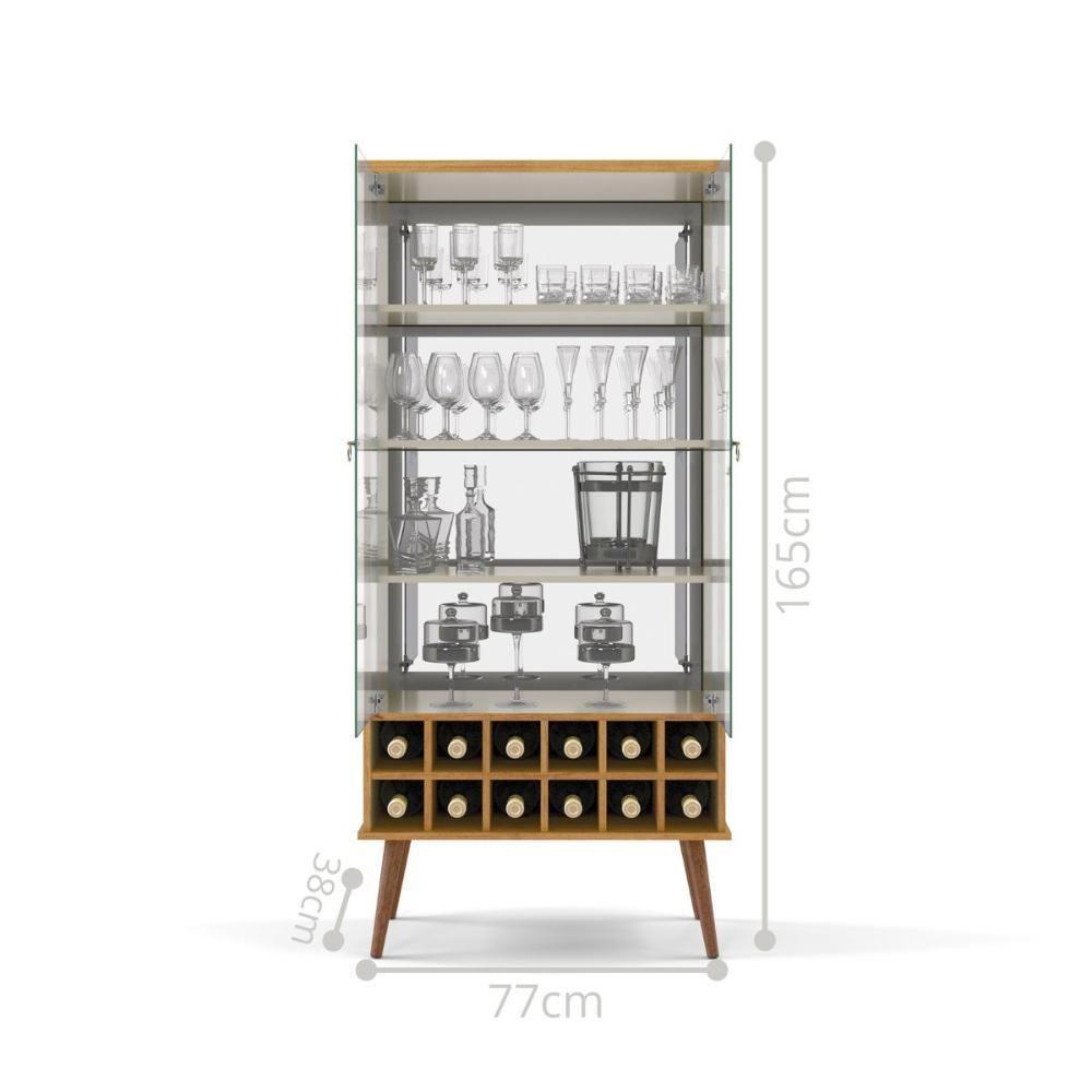 Cristaleira 4 Prateleiras Franca Cinamomo Off White - 3