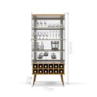 Cristaleira 4 Prateleiras Franca Cinamomo Off White - 3