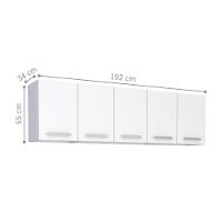 Armário Suspenso 5 Portas Codajás Branco - 2