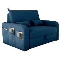 Sofá Cama Com Baú Gorteen Veludo Azul - 5