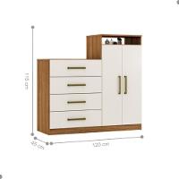 Conjunto Quarto De Casal Completo Ferrara Amendola Off-white - 5